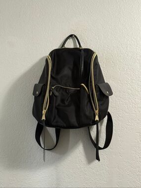 Aimee Kestenberg Women Black Backpack One Size gold hardware